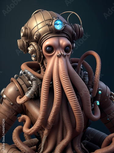 Anthropomorphic octopus cyb...