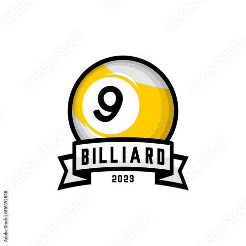 vector illustration of billiard ball on white background	