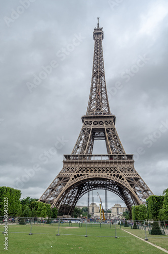 View of the Eiffel Tower in Paris, France