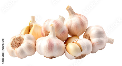 garlic isolated on transparent background
 photo