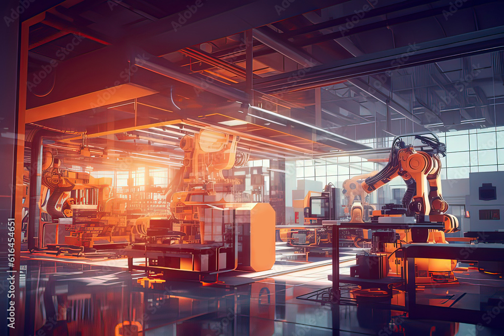 smart factory. AI technology generated image smart factory. AI technology generated image
