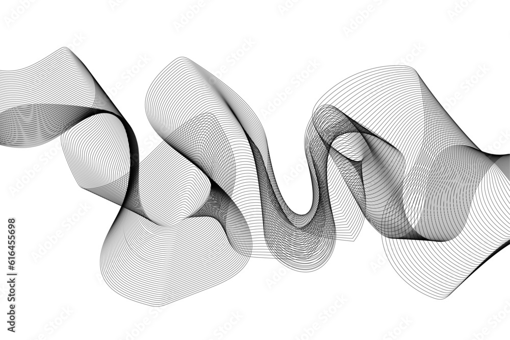 Abstract grey smooth element wavy modern curve lines on transparent background. Digital frequency track equalizer. Abstract frequency sound wave lines, twisted curve lines and technology background. Abstract grey smooth element wavy modern curve lines on transparent background. Digital frequency track equalizer. Abstract frequency sound wave lines, twisted curve lines and technology background.