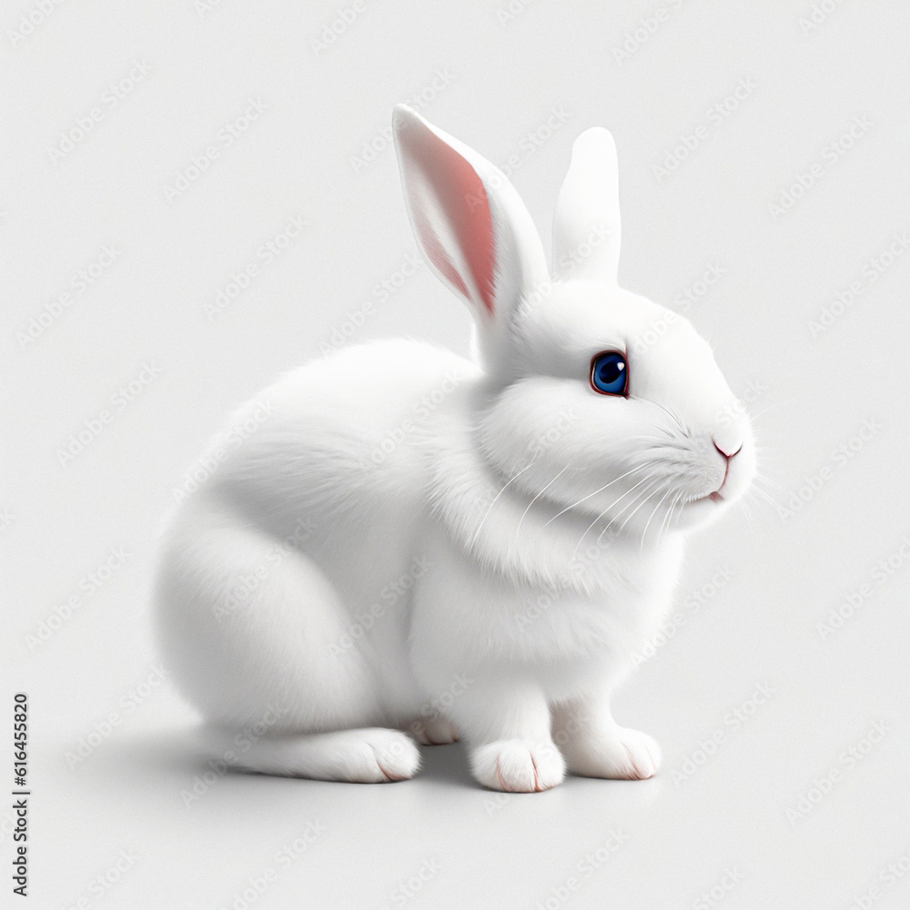 white rabbit on white white rabbit on white