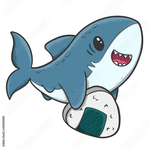 cute shark cartoon