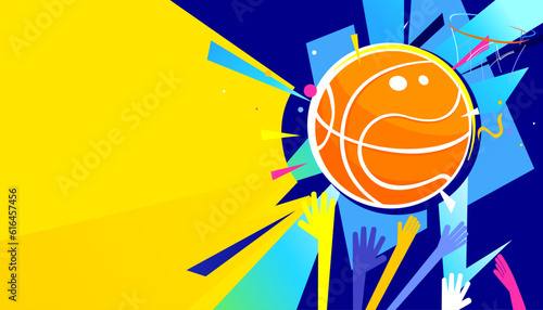 Basketball abstract background design. The sport concepts
