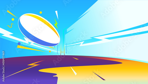 Rugby abstract background design. The sport concepts