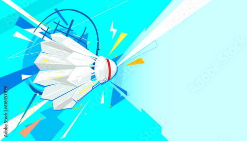 Badminton abstract background design. Sports concept