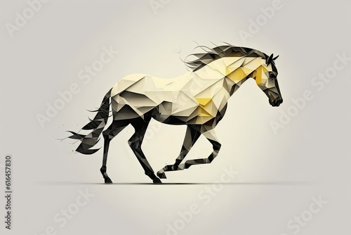 illustration of a horse background  abstract. Generative AI. 