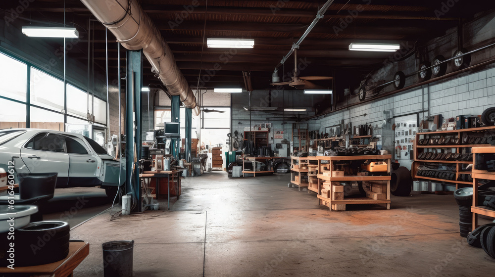 a small auto repair shop a small auto repair shop