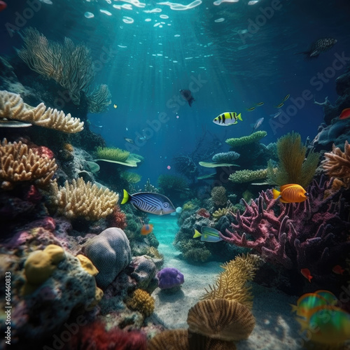  background.Underwater world. Coral fishes of Red sea. © Lucky Fenix