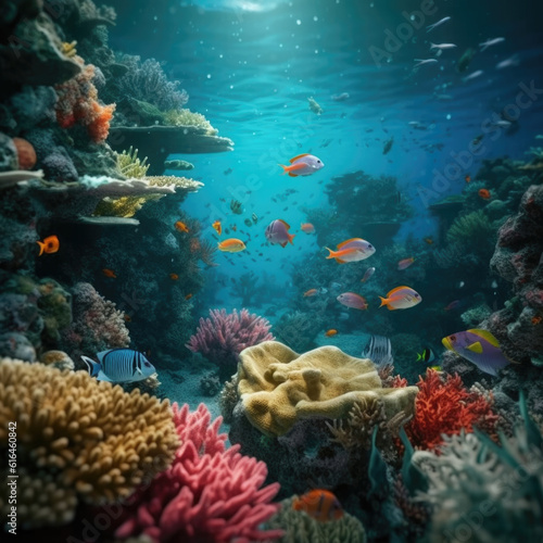  background.Underwater world. Coral fishes of Red sea.