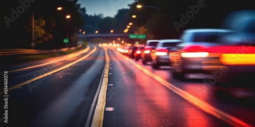 car speeding on the road at night © evening_tao