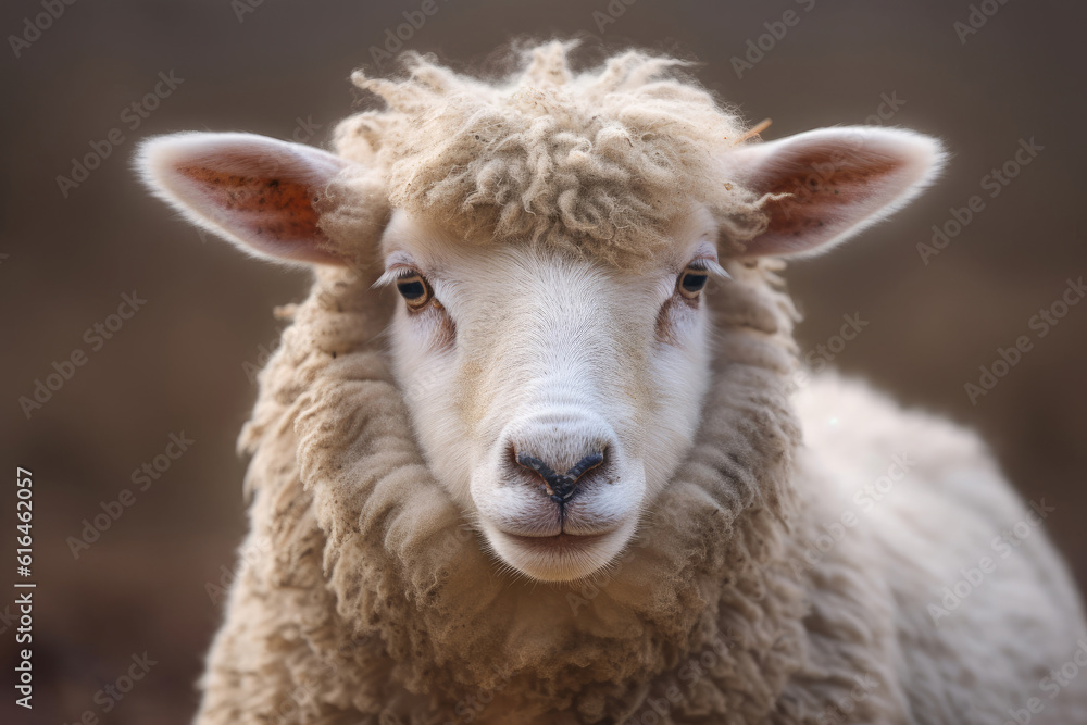 Portrait of a lamb, Generative AI