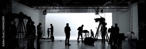 Fotografering Film crew silhouette