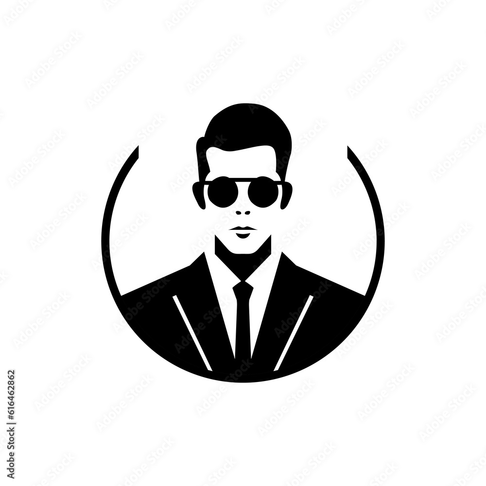 simple filmmaker man movie cinema logo vector illustration template design