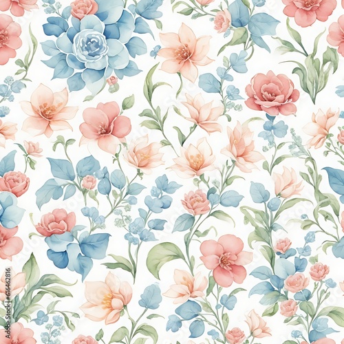 seamless pattern with flowers © Sarunpat
