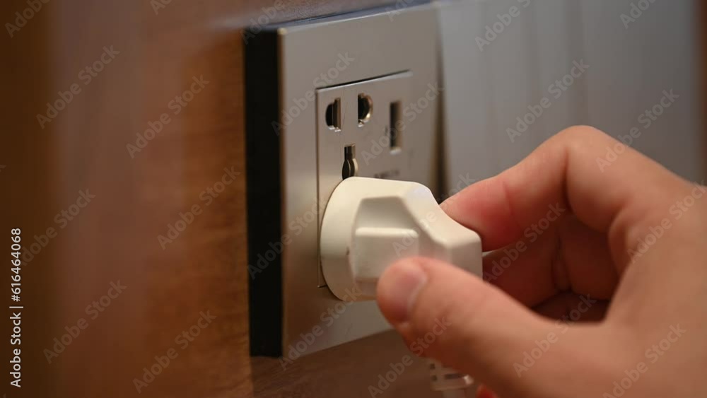 power plug on the wall. power plug on the wall.