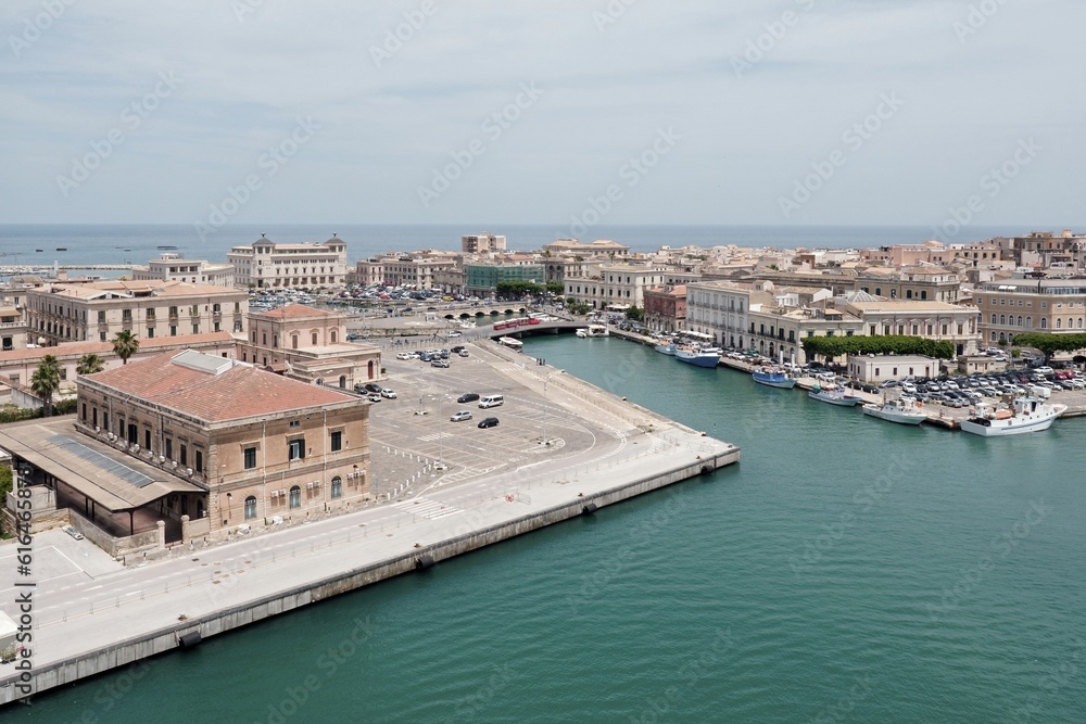 Syracuse, the dock of the new port, Sicily, Italy