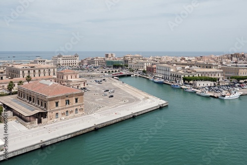 Syracuse, the dock of the new port, Sicily, Italy
