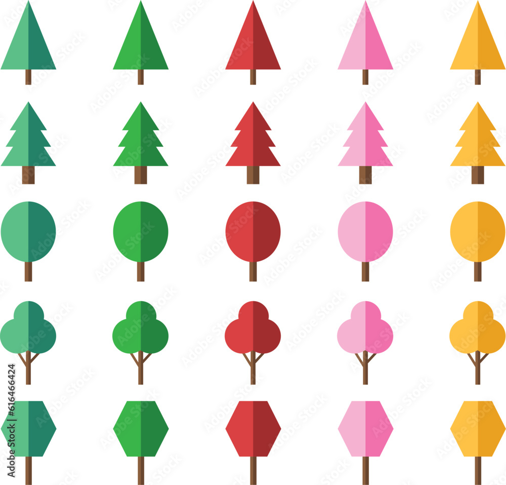 set of colorful trees