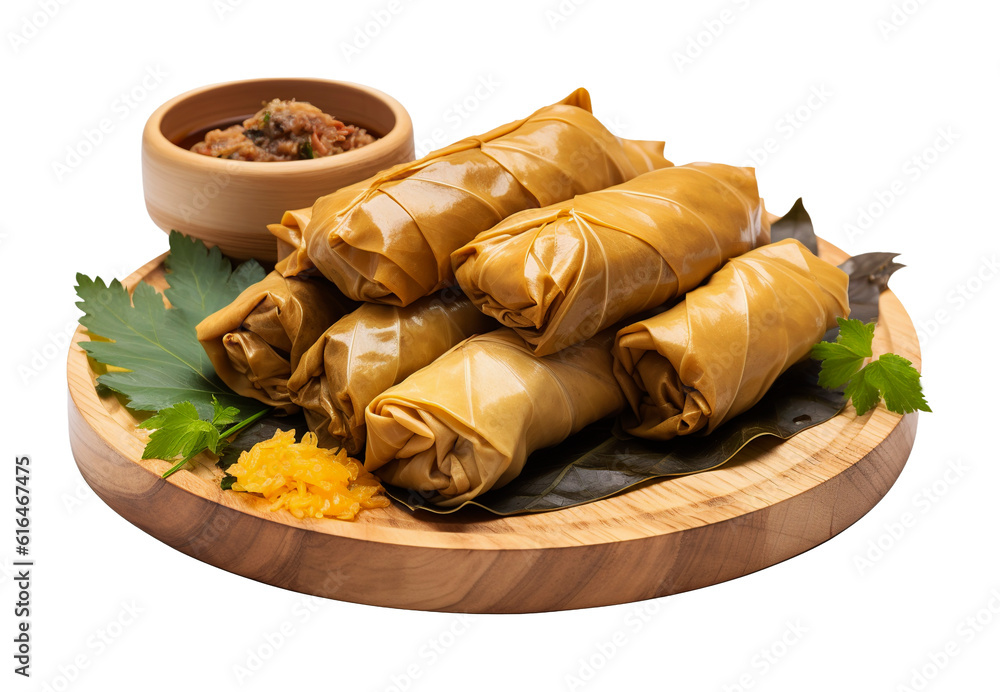 Sarma on transparent background. Generative AI. Stock Illustration