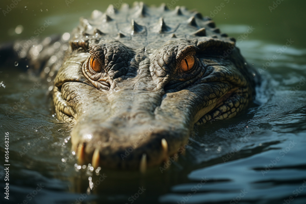 Obraz premium Crocodile Crocodile in the natural swamp
