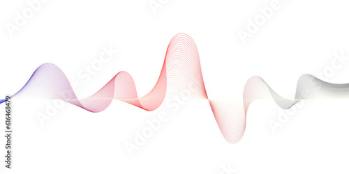 Colorful Abstract gradient flowing wave lines. Design element for technology, science, modern concept.vector eps 10