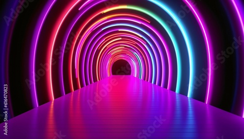 neon light tunnel