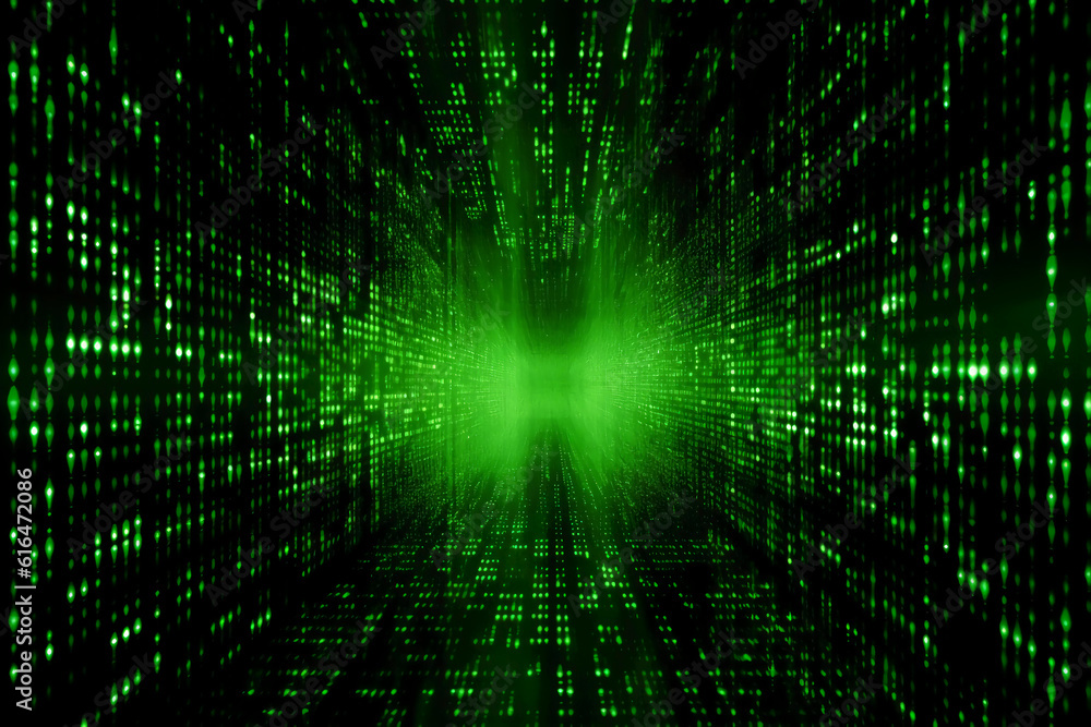 Matrix binary code background. AI generative Matrix binary code background. AI generative