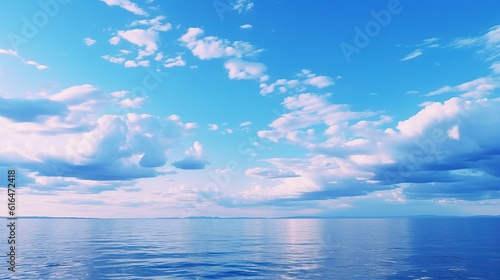 Beautiful blue sky. Beautiful clouds. Beautiful blue sea © Absent Satu