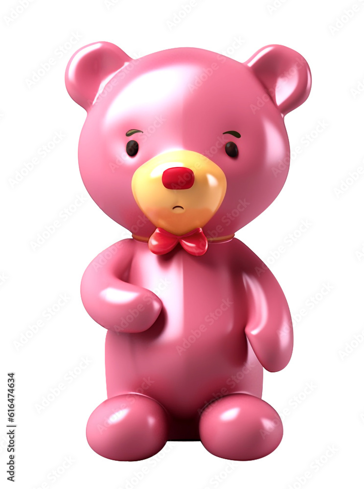 teddy bear with ribbon and bow isolated on white background , AI generated teddy bear with ribbon and bow isolated on white background , AI generated