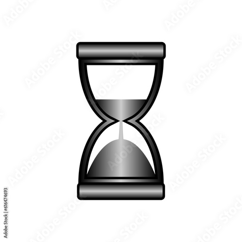 Hourglass icon on white.