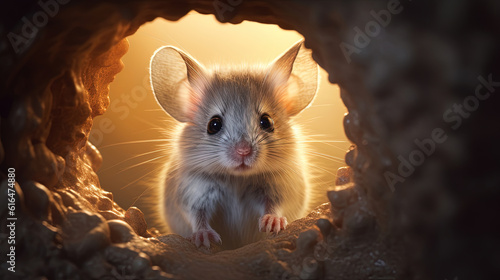 Cute adorable baby mouse