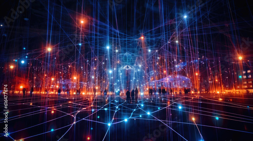 The Glowing Network: Intricate Nodes in an Enigmatic Space. Generative AI