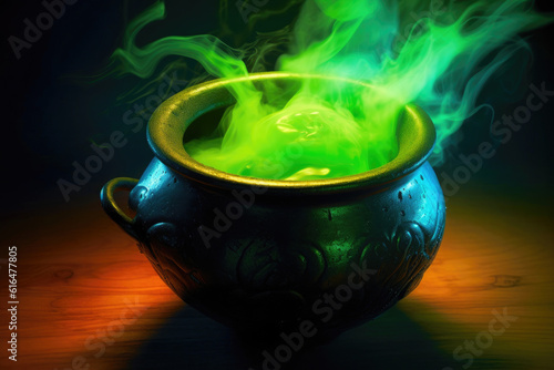 Enchanting Cauldron: A Halloween Tale Unveiled. Generative AI