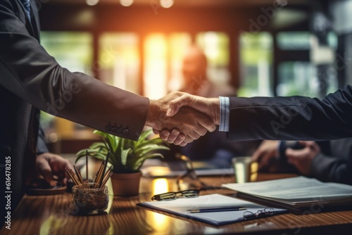 Accountant Shaking Hands with Client