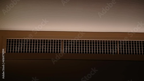 Close up of the dirty air conditioner for apartment, home, hotel or office.