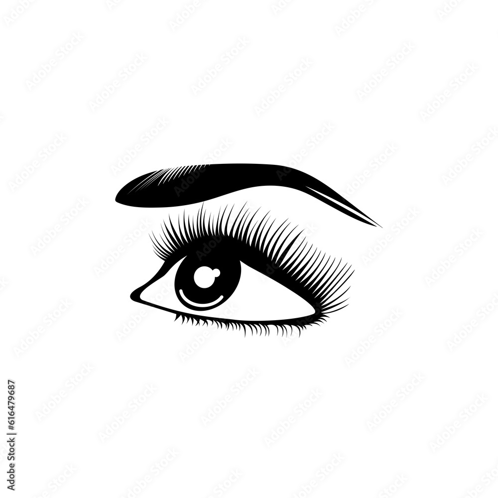 black eyelashes logo icon black eyelashes logo icon