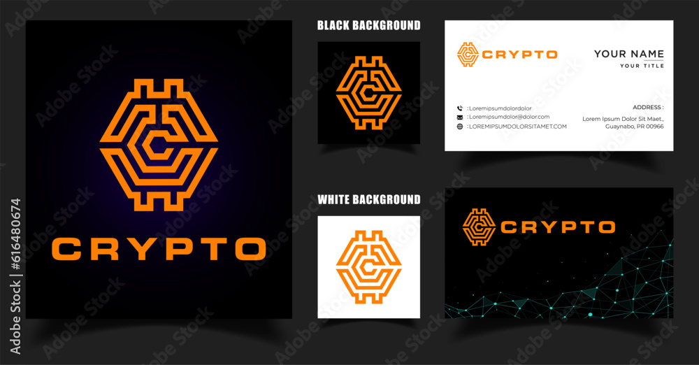 Crypto Initial letter C logo