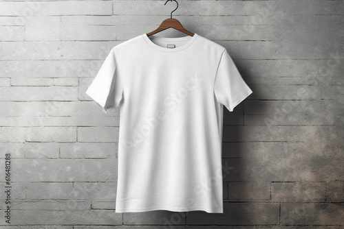 Realistic Tshirt Mockup with Blank Canvas Created with Generative AI
