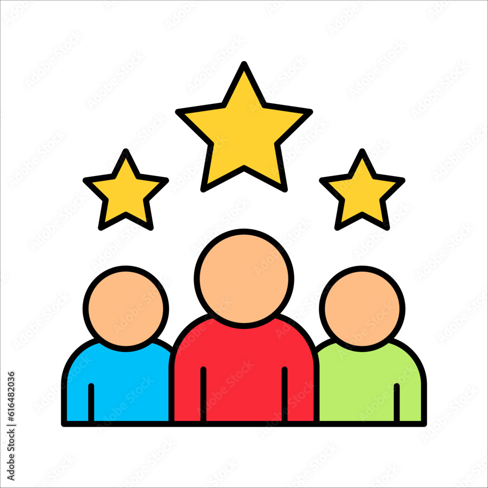Customer Satisfaction Icon. Achievement, grade, ranking, star, user ...