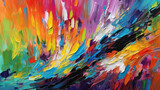 Colorful abstract oil painting as wallpaper background