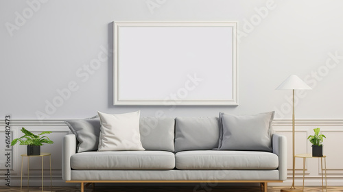Frame Mockup In Living room, Mockups Design 3D, HD