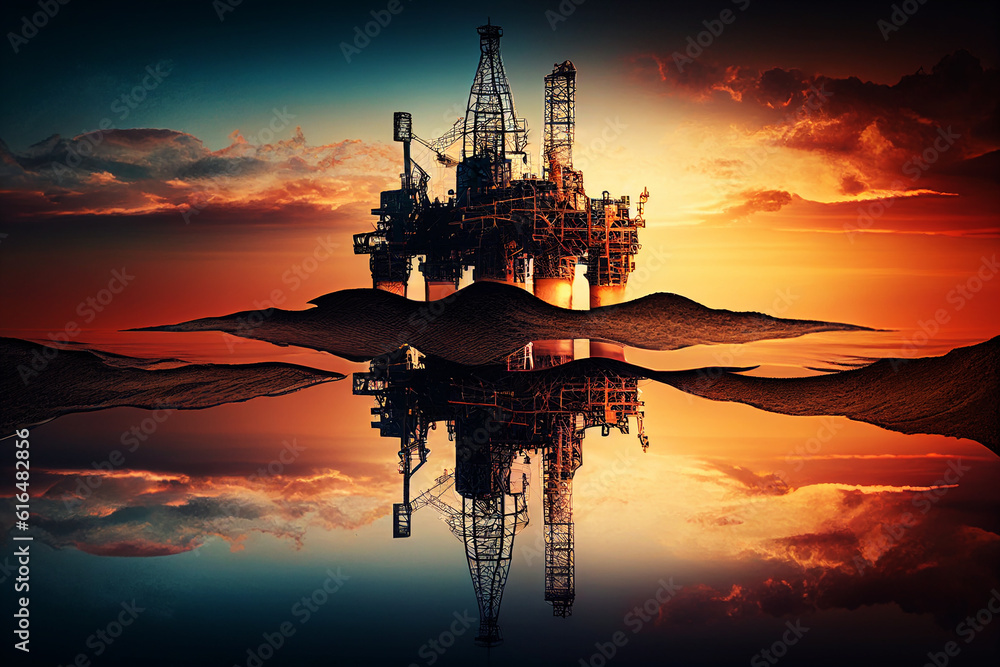 oil gas industry business. created with generative AI technology