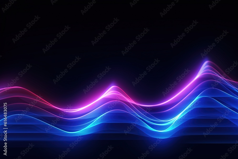 abstract futuristic background with pink blue glowing neon moving high speed wave lines and bokeh lights. Data transfer concept Fantastic wallpaper, Ai Generative abstract futuristic background with pink blue glowing neon moving high speed wave lines and bokeh lights. Data transfer concept Fantastic wallpaper, Ai Generative