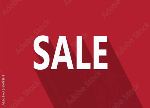 sale and shadows on red blackground 