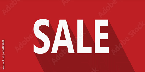 sale and shadows on red blackground 