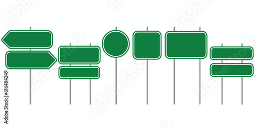 road emty board sing green