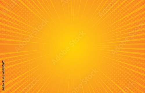 sunburst background design. halftone vector yellow color.