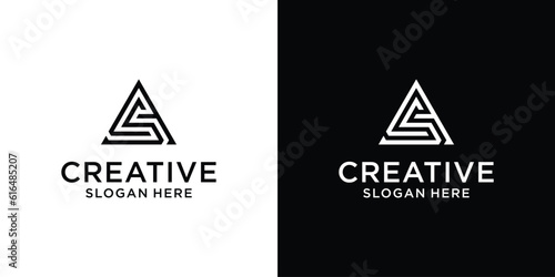 letter a s vector logo abstract template